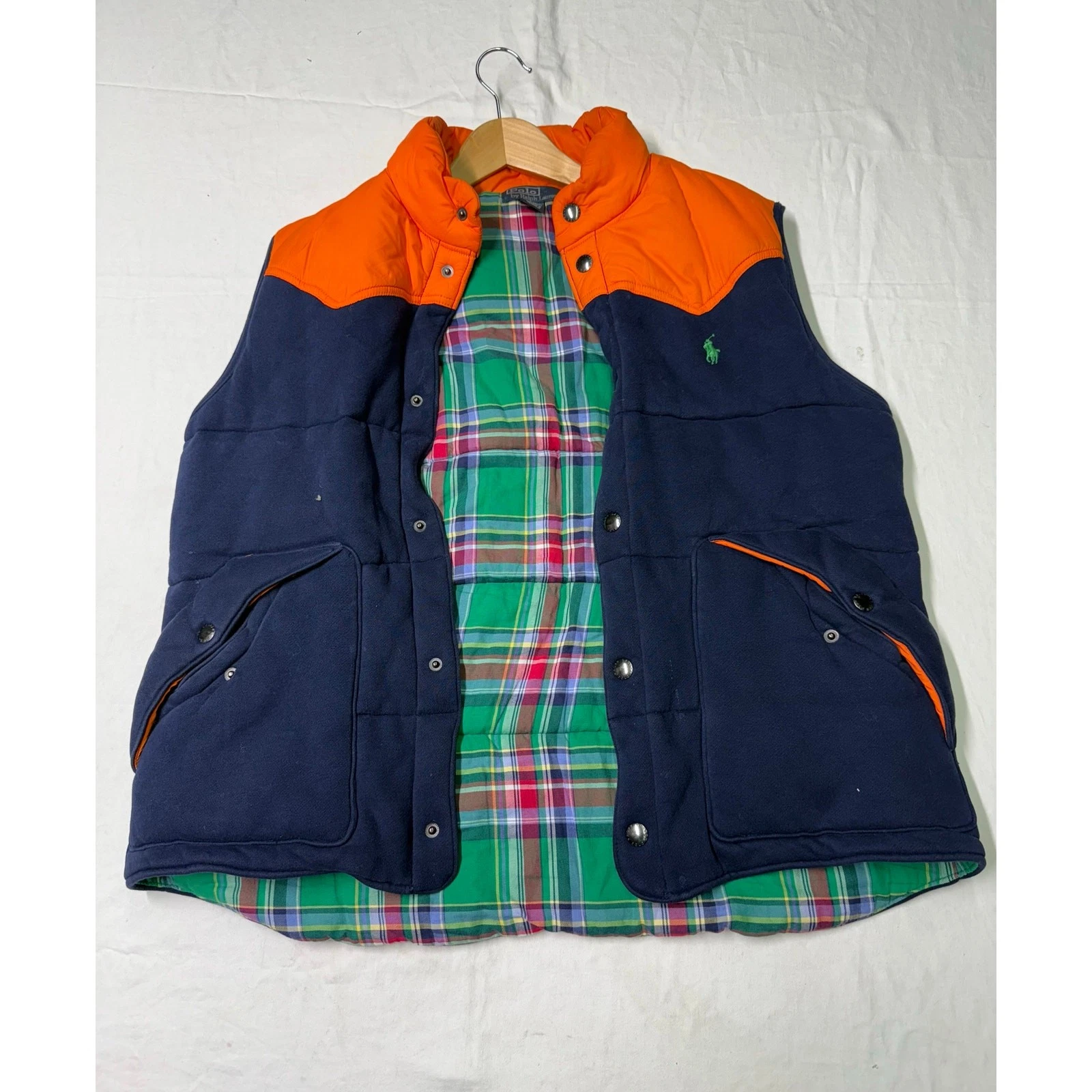POLO RALPH LAUREN VEST Men’s size L COLORBLOCKED PREMIER WESTERN PONY INSULATE