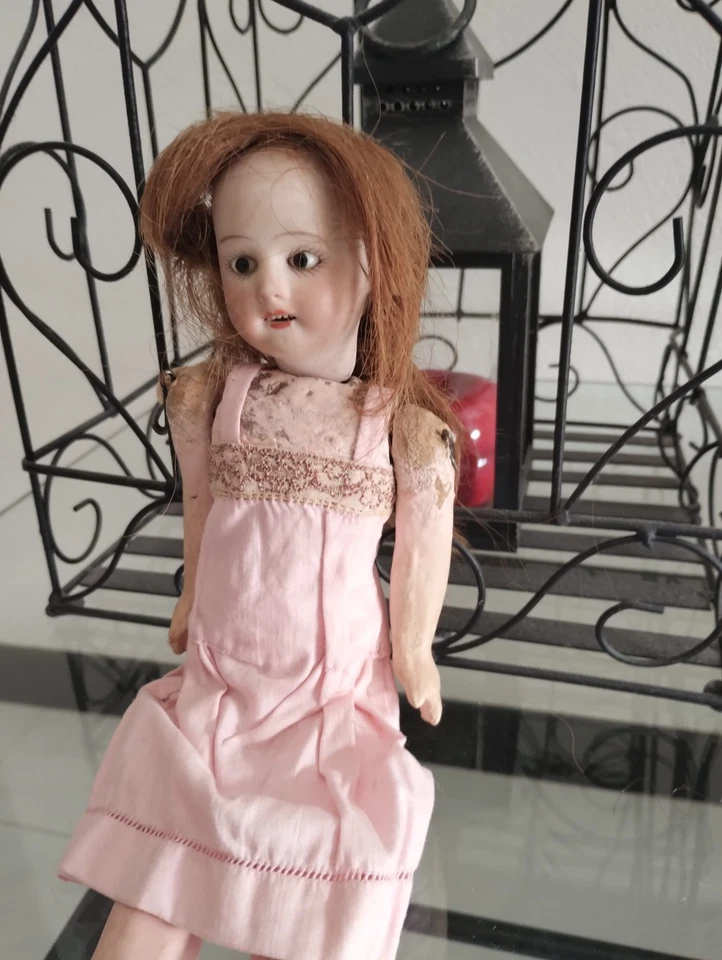 Bambola epoca metà 800 viso in biscuit corpo in composito - Immagine 3 di 4