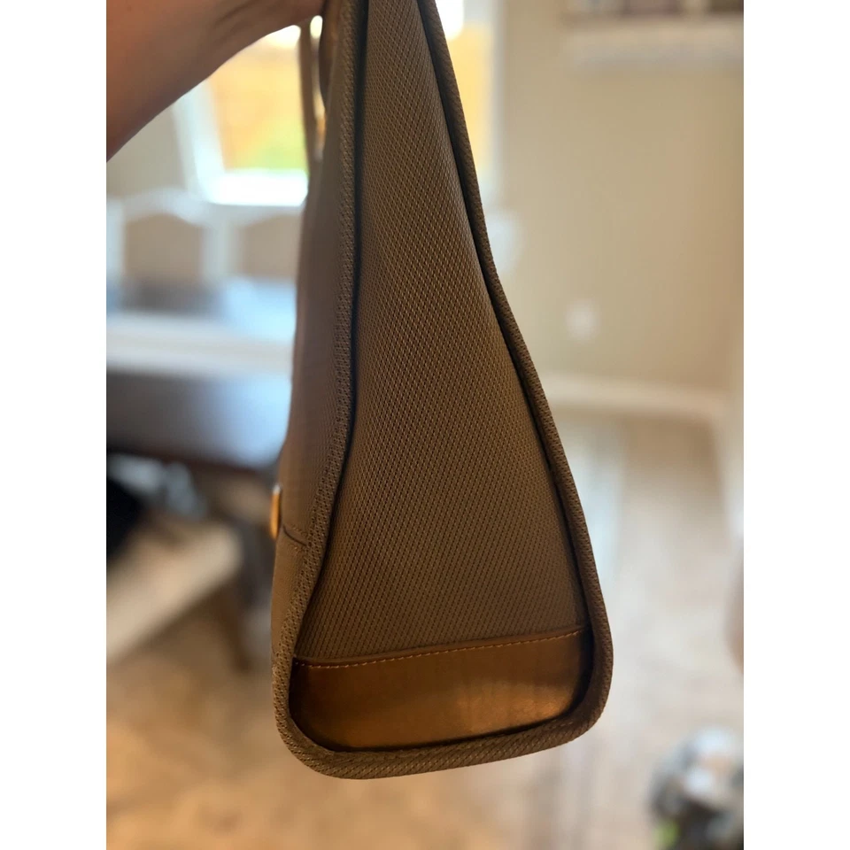 Diane Von Furstenberg LG Gray Canvas Leather Carry-On Weekender/Travel Bag - Image 3 of 4