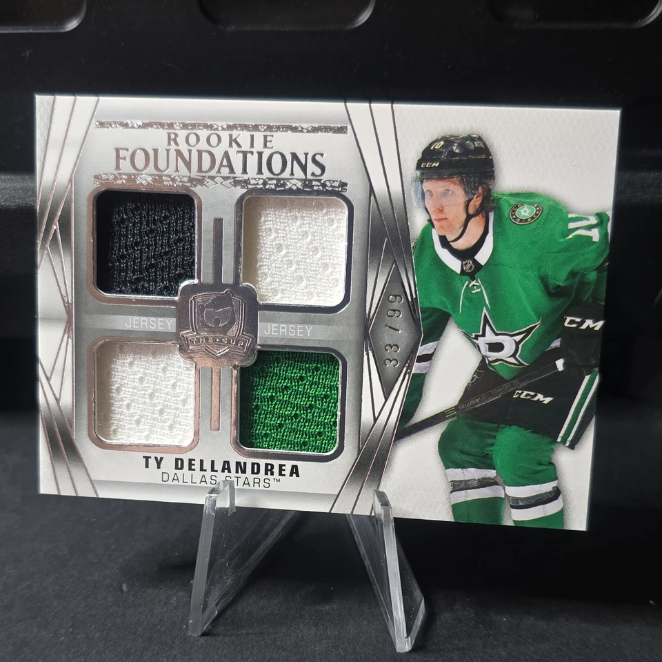 20-21 UD Upper Deck The Cup Rookie Foundations  Quad Ty Dellandrea  /99 Jerseys - Image 4 of 4