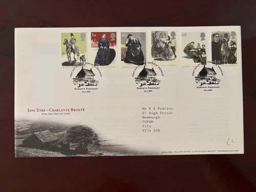 United Kingdom 2005 - Jane Eyre - Charlotte Bronte stamps FDC Haworth Keighley