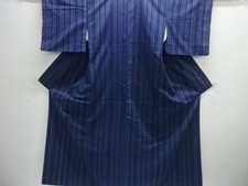 7699732: JAPANESE KIMONO / TSUMUGI / WOVEN STRIPE