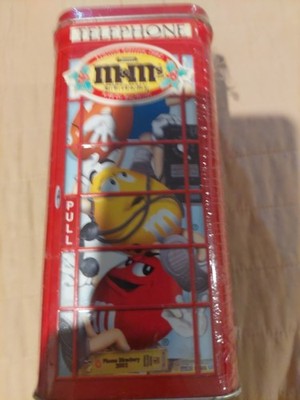 M&M's 2002 Holiday Tin Christmas Village Series Phone Booth #14 Limited Edition