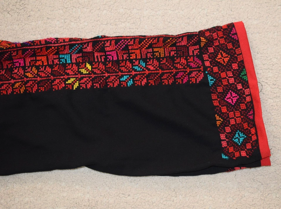 Vestido beduino Tatreez Thobe bordado a mano palestino-étnico maxi caftán - Imagen 3 de 4