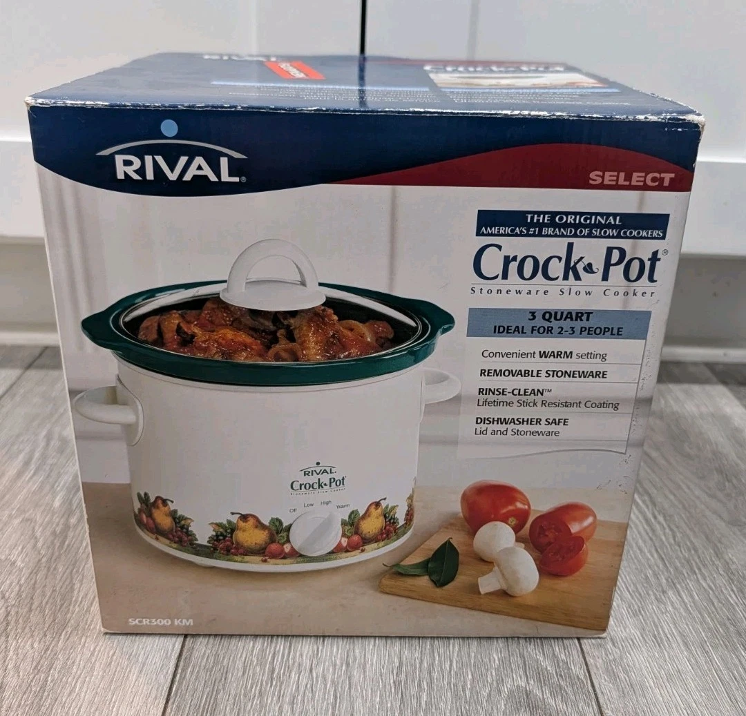 Rival 3 QT Crock Pot Slow Cooker Model SCR300 Fruit Pattern
Opens in a new window or tab