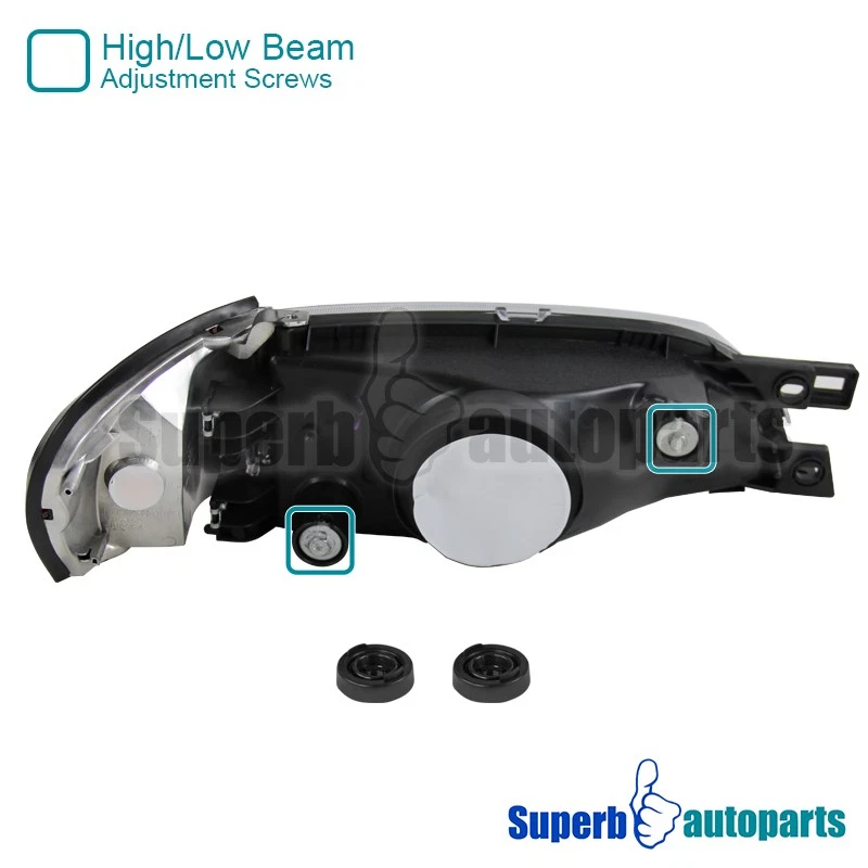 Fits 1995-2001 Subaru Impreza Black Headlights+Corner Turn Signal Lamps - Image 4 of 4