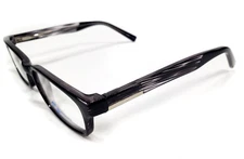 NEW MODERN OPTICAL HECTOR CRYSTAL BLACK EYEGLASSES FRAMES RX 51-18-140 MENS