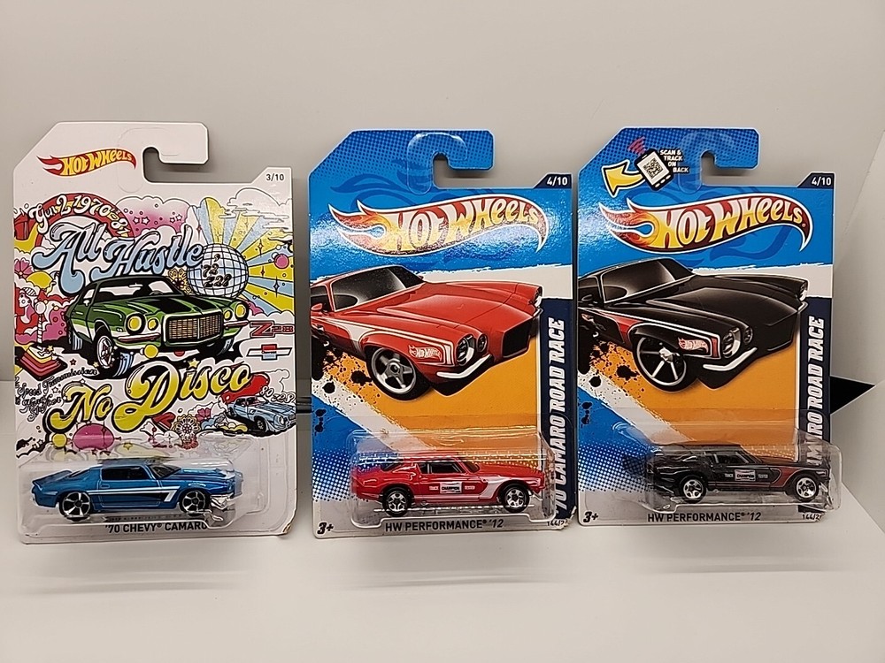 🔥 🛞 Hot Wheels 70 Camaro & Road Race Lot Of 3