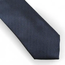 Alfani Men's Sawyer Textured Solid Tie Necktie Modern Slim 2 3/4" Navy Blue $55