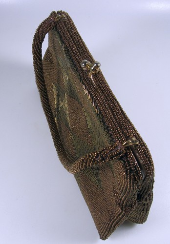 Vintage Beaded Two-Tone Bronze Evening Bag/Purse - Hand Made in Japan by Richere - Picture 14 of 17