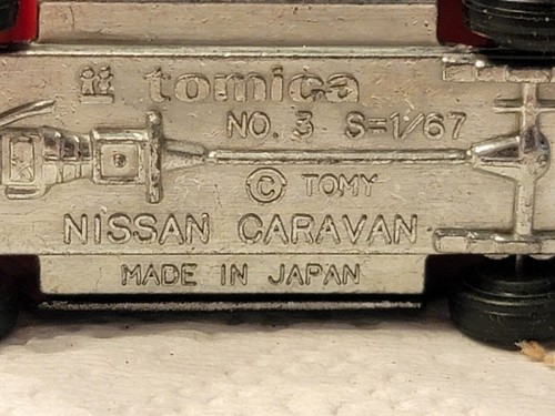 Vintage Tomica TOMY Made in Japan No. 3 S=1/67 Nissan Caravan Police Patrol Car - Picture 6 of 10