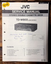 JVC TD-W803 Cassette Service Manual Original 