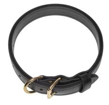 DOGLINE Dog Collar Large Breed - Brass Hardware Biothane Waterproof Police Work