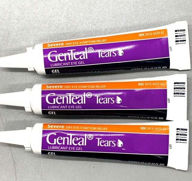 GenTeal Tears Eye Gel SEVERE Dry Eye 10g (3Tubes) NO BOXES! Exp 04/21