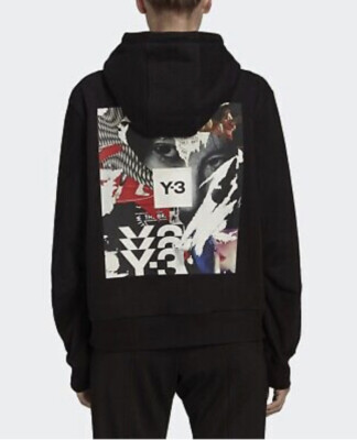 パーカー・フーディ Y-3 Oversized Black Hoodie Y-3 Graphic Hoodie - Black - JN4882 | OUTBACK Sylt