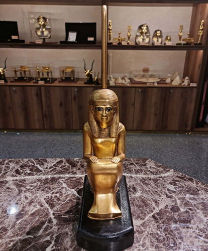 Large Golden Isis Maat Goddess Replica, Museum Certificated Reproduction - 第 1/5 張圖片
