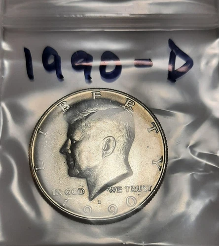 1990-D Kennedy Half Dollar, Circulated but NICE !