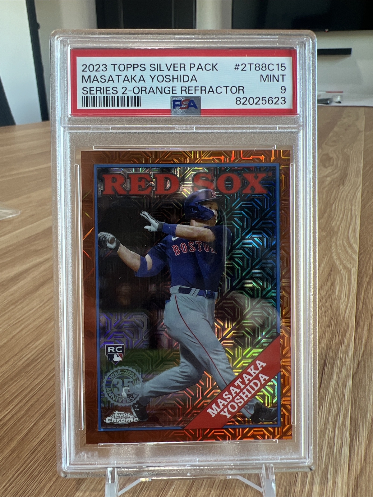 2023 Topps Series 2 Masataka Yoshida Silver Pack Orange MOJO #/25 RC 2T88C-15