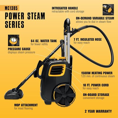 McCulloch mc1385デラックスCanister蒸気システム(中古品) Luxury McCulloch MC1385 Steam System - 23 Accessories, 58 PSI for