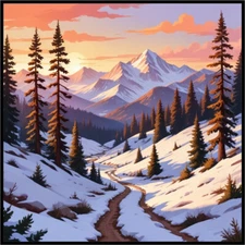 30 Custom Mountain Landscape Special Personalized Address Labels