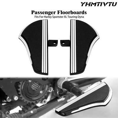 Non Slip Defiance Rear Passenger Floorboards Male Footpegs Fit For Harley FLTR