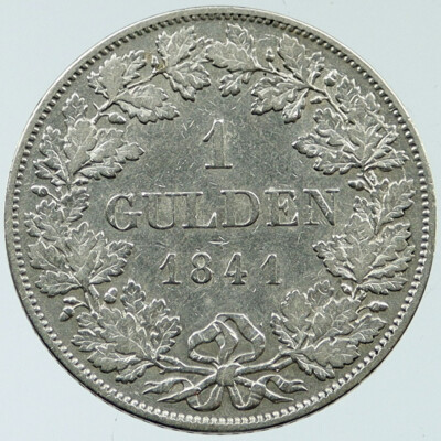 1841 GERMANY Wurttemberg King WILLIAM I Antique 0.3oz Silver