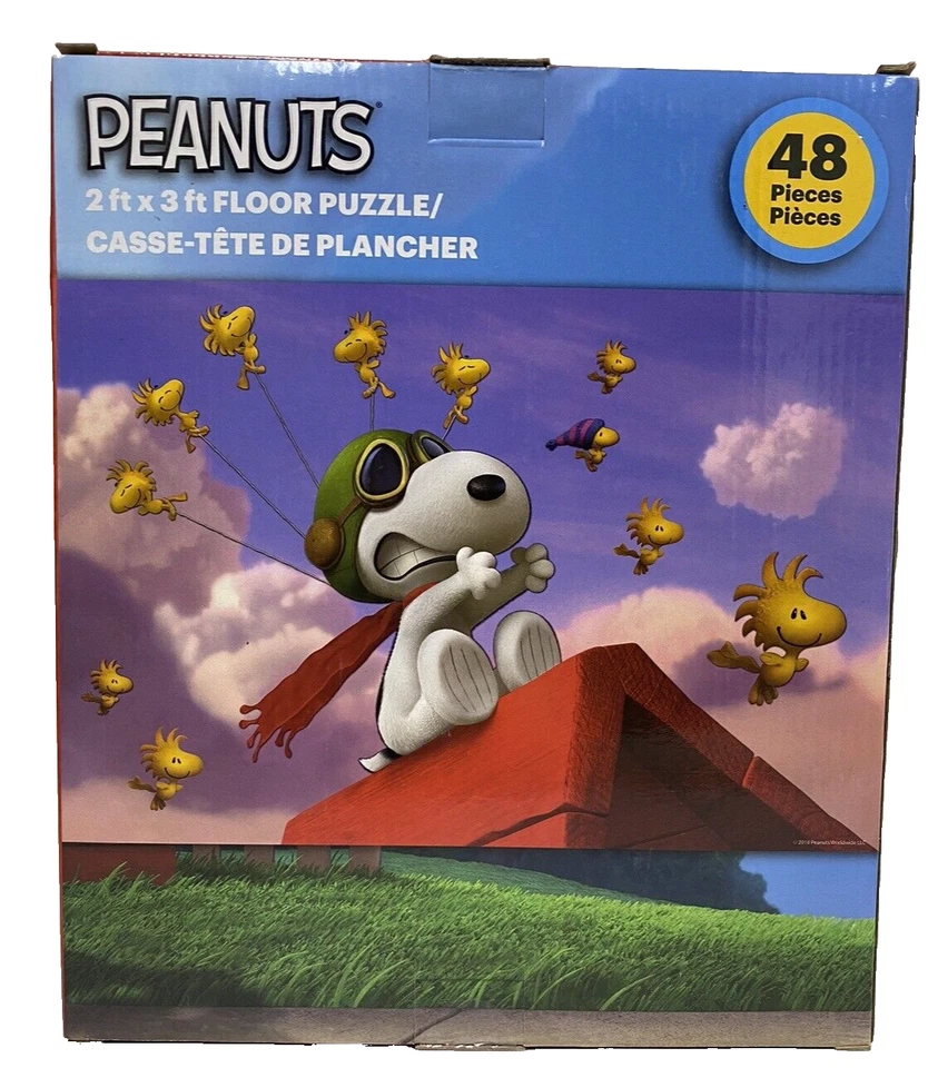 3 ENORMES 2'X3' Cacahuetes Ases Voladores Snoopy y Woodstock 48 piezas Rompecabezas de Piso NUEVO Foto 2 de 4