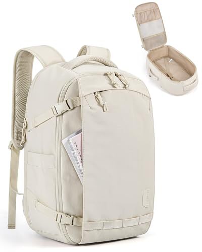 Travel Backpack for Women, 30L Travel Backpack Carry On Flight 15.6 Inch Beige-image
