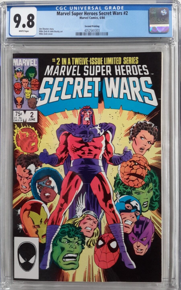 SECRET WARS #2 CGC 9.8 2ND PRINT*MAGNETO*1984 MARVEL*SPIDER-MAN