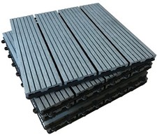 Image of CLICK-DECK - COMPOSITE Decking Tiles Interlocking Deck Tile Patio Balcony Garden