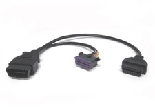 OBD2 Y Splitter Cable OEM snap-in fits Audi / VW Euro OBDII Purple
