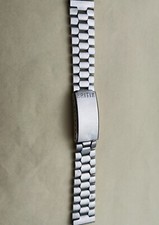 Vintage Britix Coffin Link Stainless Steel Swiss Men's Watch Bracelet 18 mm