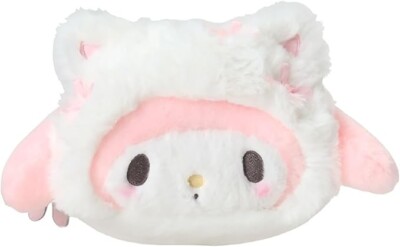 Sanrio My Melody Face Shape Pouch White Cat Ballerina