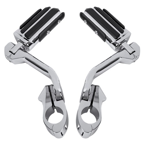 KUAFU For Yamaha V-Star 400 650 XVS650 Engine Guard Crash Bar +Highway Foot Pegs - Picture 12 of 12