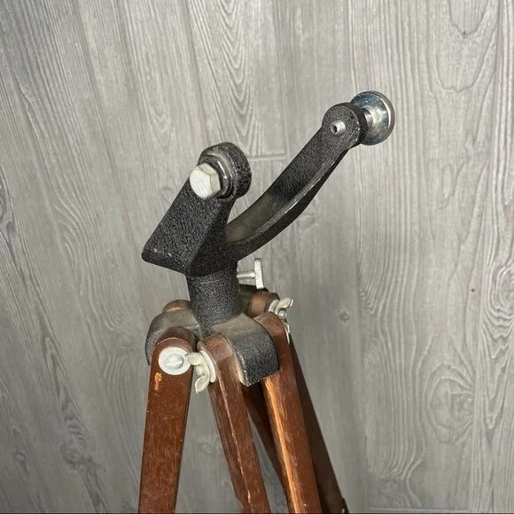 Suporte de telescópio de metal madeira vintage decoração projeto faça você mesmo ajustável - Imagem 3 de 4