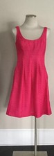 Nine West Hot Pink Chevron Lace Dress Size 8