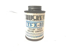 VINTAGE USED HUSKEY TFX-10 TEFLON THREAD SEALING COMPOUND 5 OZ CAN WITH CONTENTS