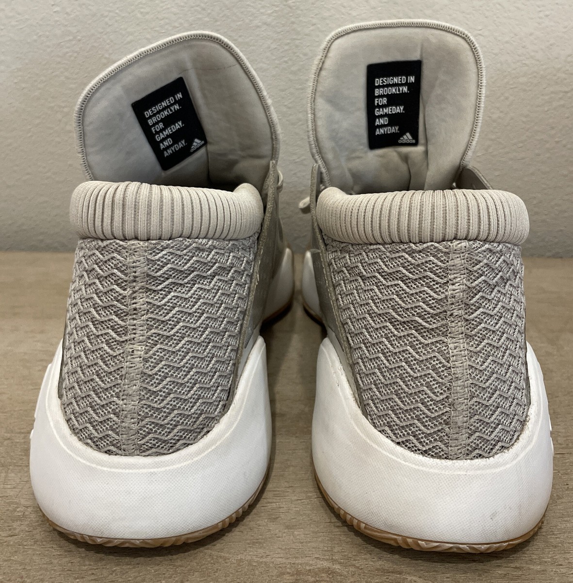 Adidas 11222 Mens Basketball Shoes Brooklyn Provision White Gray Size 9  Sneakers | eBay