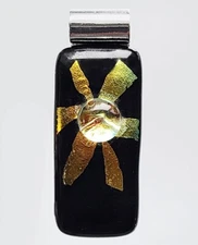 Handcrafted Dichroic Glass FLOWER Pendant