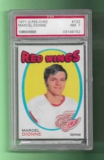 1971 O-PEE-CHEE OPC ROOKIE RC # 133 MARCEL DIONNE DETROIT RED WINGS/KINGS PSA 7