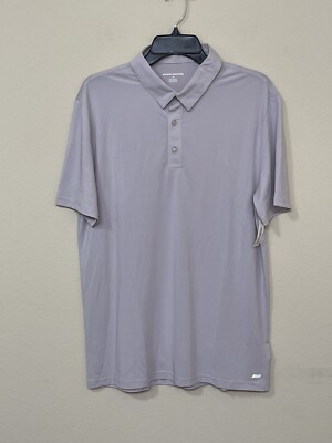 Amazon Essentials Men s Gray/Purple 3 Bottom Collared Short Sleeve Polo Shirt XL