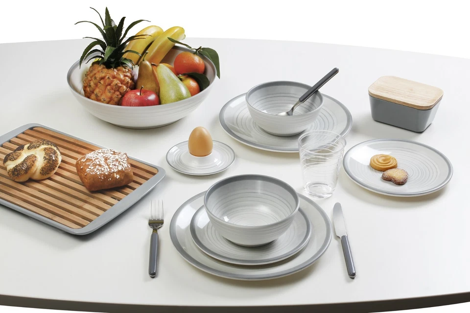 MELAMINE Bellagio Table Set With Non Slip Non Rattle Base MOTORHOME CARAVAN BOAT - Image 2 of 4