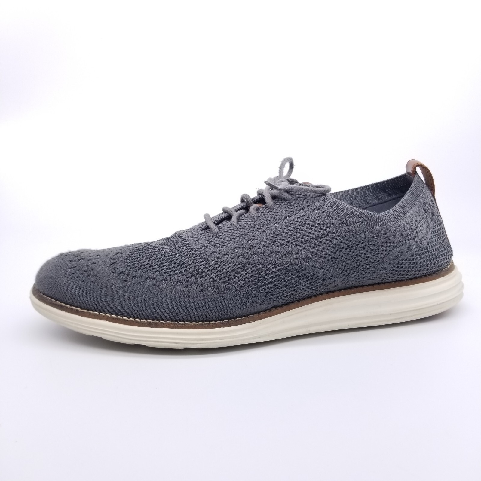 SAOLA Scarpe Cole Haan Oxford da uomo 11 grigie a coda di rondine Stitchlite in maglia