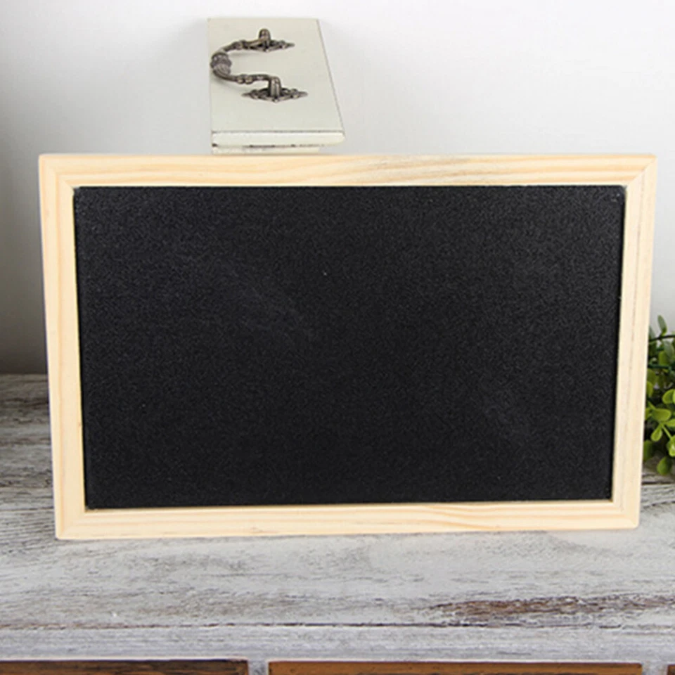 Small Wooden Frame Drawing Board Double-sided Chalkboard Sign - Image 3 of 4