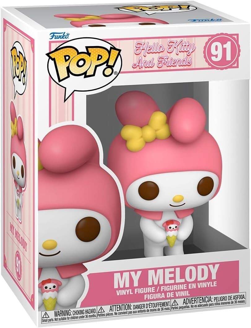 HELLO KITTY  & FRIENDS - MY MELODY  3.75"" POP VINYL FIGURE FUNKO 91  IN STOCK
