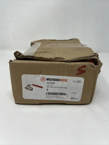 (Lot of 10) Wolverine Brass 1/2" FIP WB PRO Full Port Ball Valves NPT 56105NL