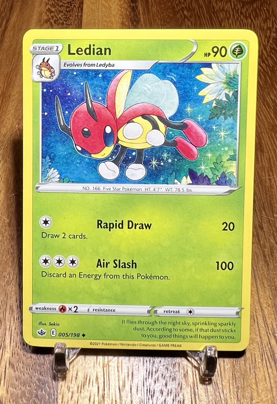 Ledian 005/198 Non Holo Uncommon Chilling Reign Pokemon Card NM