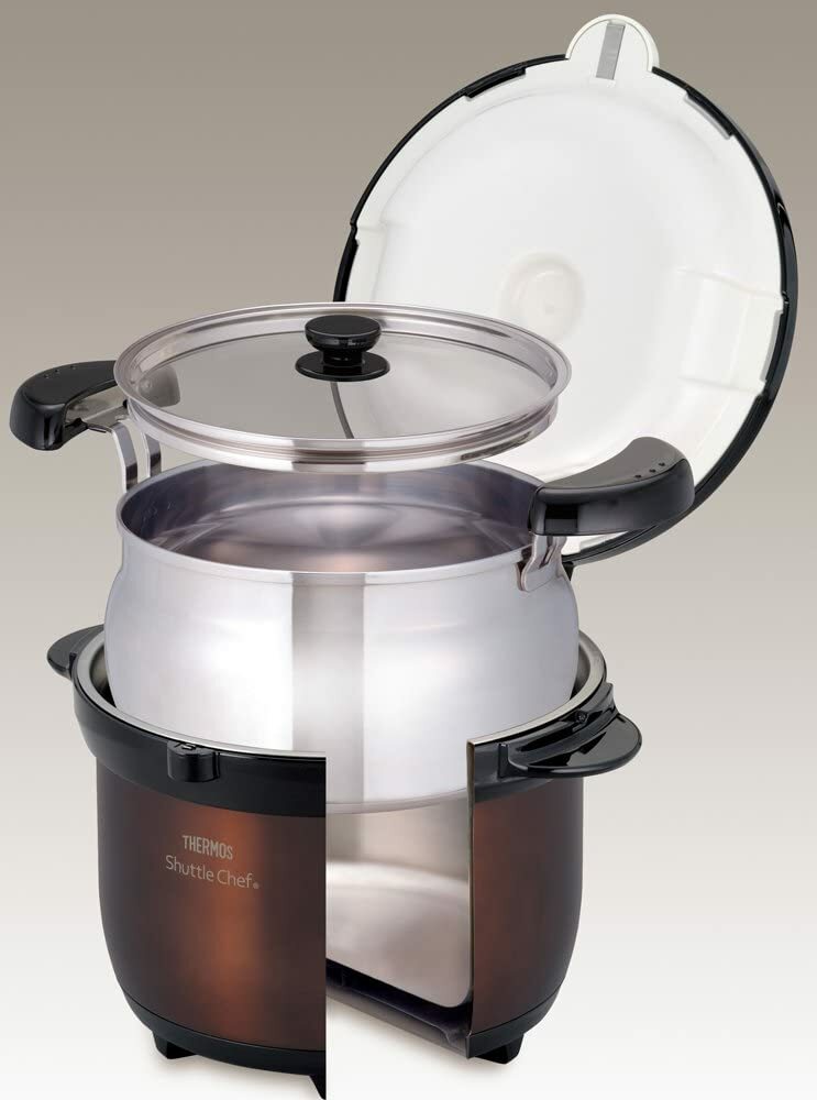 THERMOS Vacuum Thermal Cooker Shuttle Chef 3.0L Clear Stainless