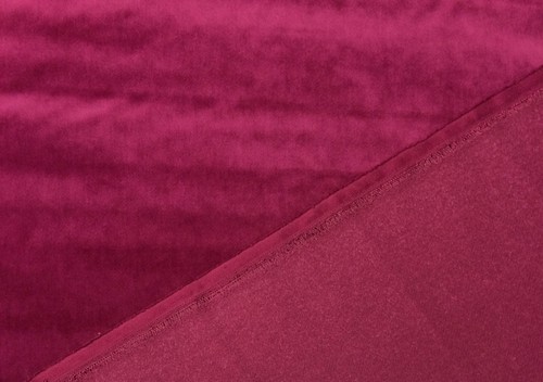 BALLARD DESIGNS QUEENS VELVET MAGENTA PINK SOLID CUSHION FABRIC 26"LONG X 54"W - Picture 3 of 3