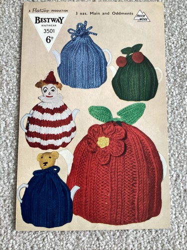 Paquete de accesorios tejidos patrón calcetines té cosies guantes bufanda sombrero - Imagen 22 de 24